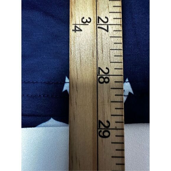 Women Round Neck Anchor Print Short Sleeve T-Shirt Blue White Size 2XL - Picture 5 of 9